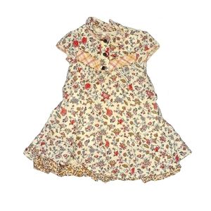 AUTHENTIC Kenzo Kids Toddler Boho Collared Button Front Pink Floral Dress 18 mon